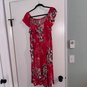 Torrid Supper Soft Knit Floral Midi Dress Size 1